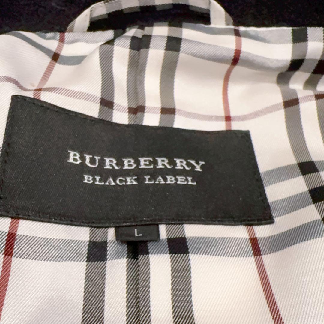極美品 BURBERRY BLACK LABEL ステンカラーコート黒 L