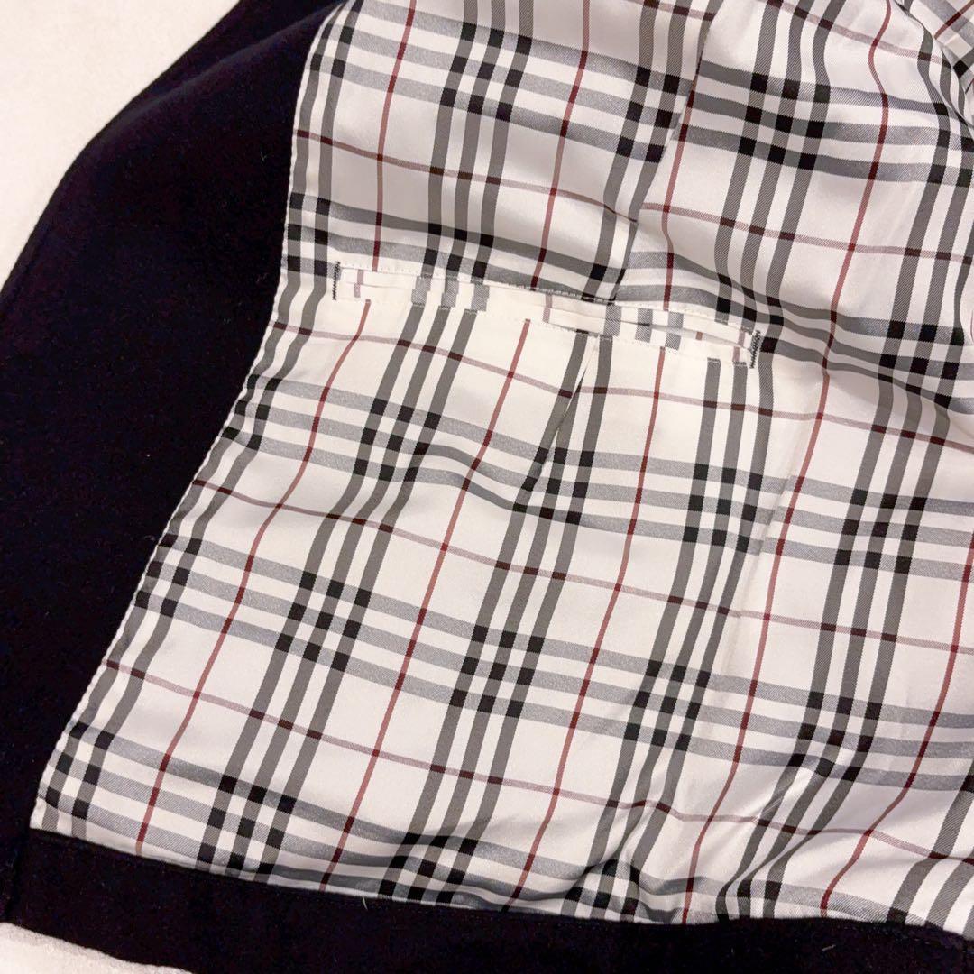 極美品 BURBERRY BLACK LABEL ステンカラーコート黒 L