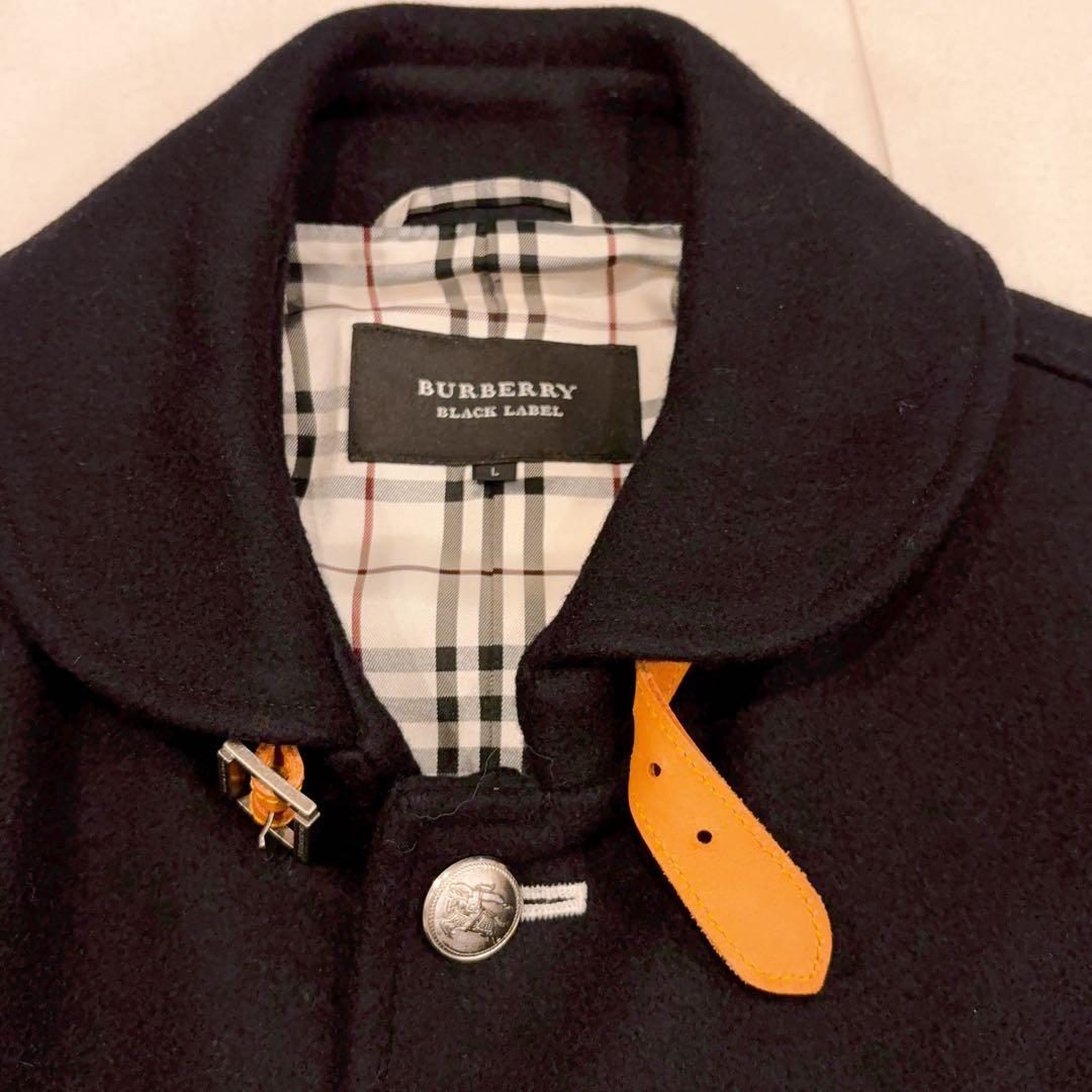 極美品 BURBERRY BLACK LABEL ステンカラーコート黒 L