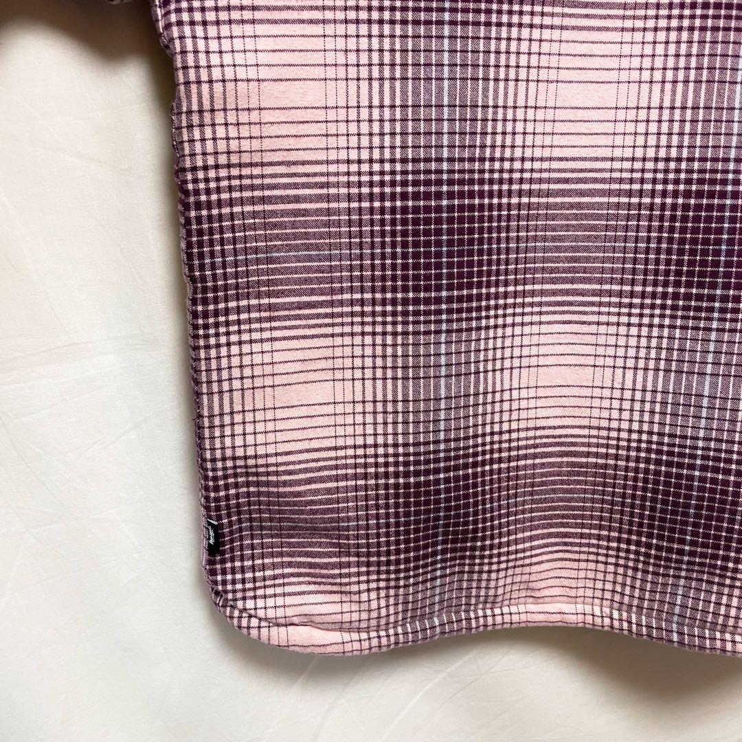 STUSSY フルジップアップジャケット ブルゾン オンブレチェックシャツ S