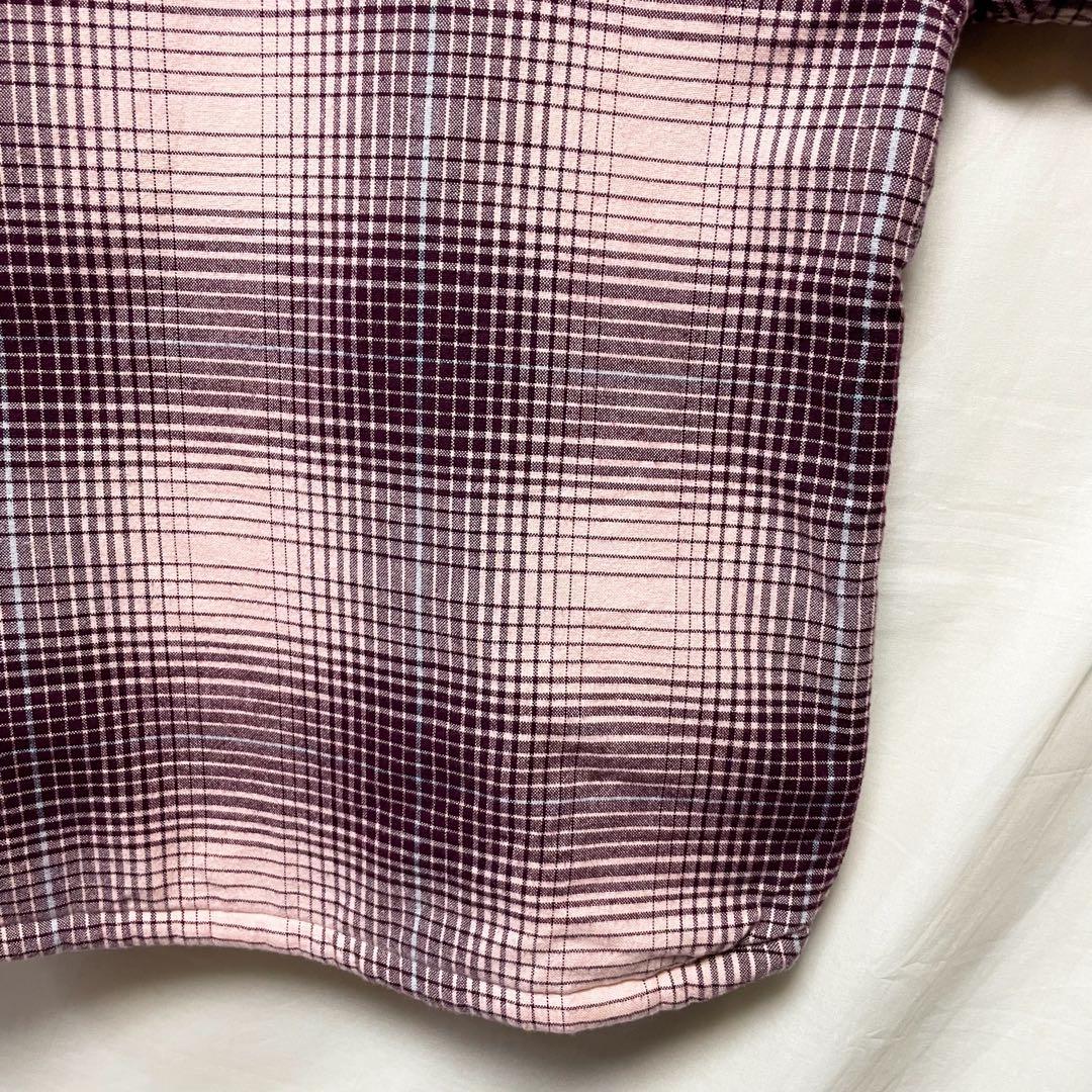 STUSSY フルジップアップジャケット ブルゾン オンブレチェックシャツ S