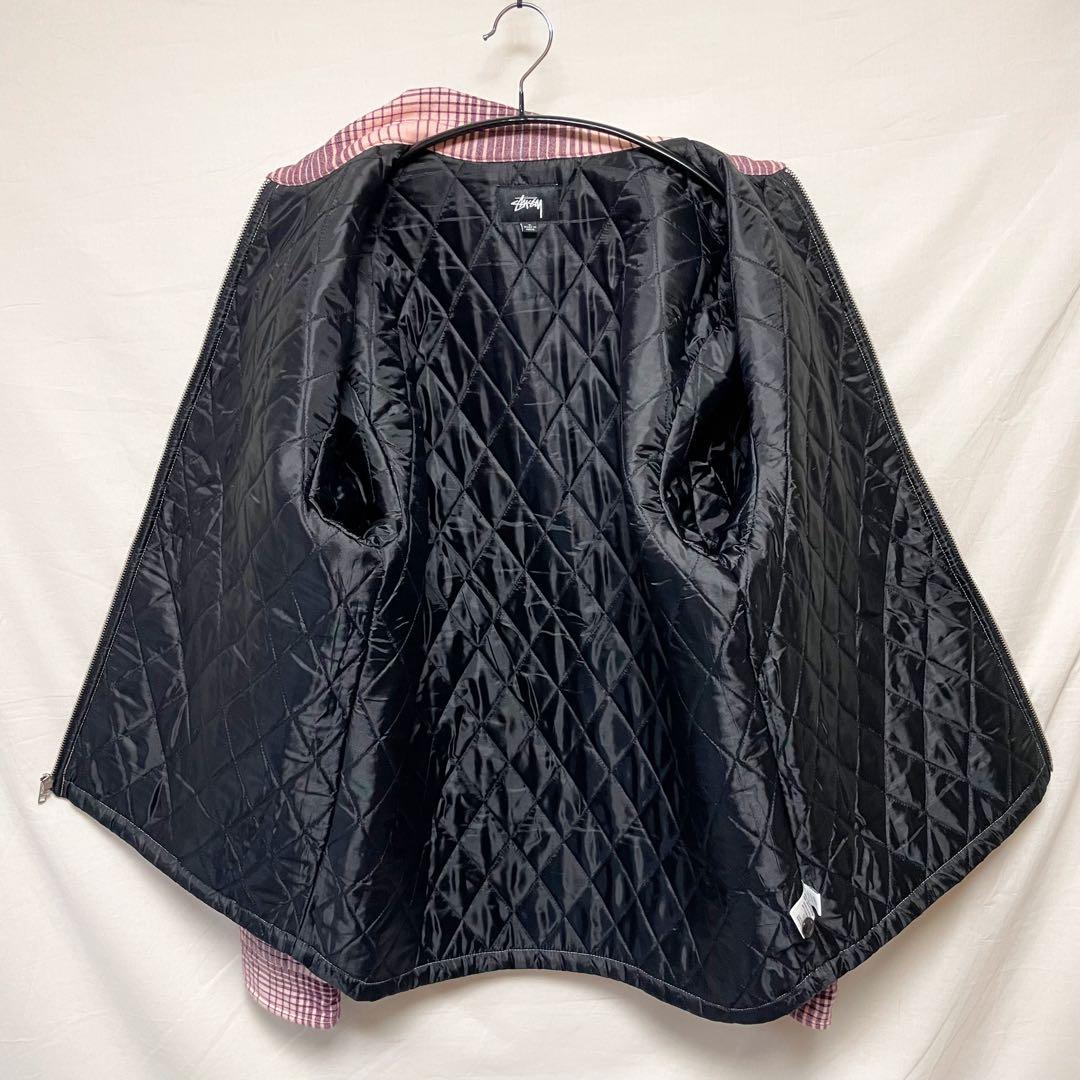 STUSSY フルジップアップジャケット ブルゾン オンブレチェックシャツ S