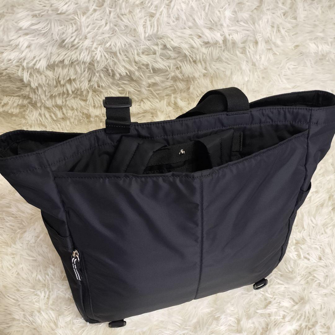 アニエスベー ロゴ ペアレンツバッグ マザーズバッグ 2way リュックブラック