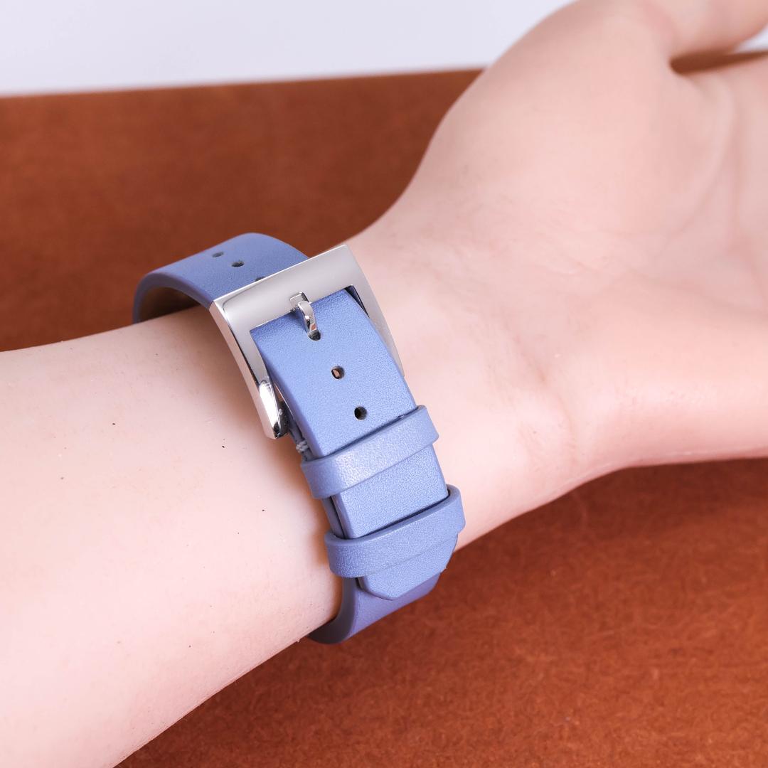 稼働 TORY BURCH 腕時計 ラウンド カーフレザー ロゴ文字盤 1908