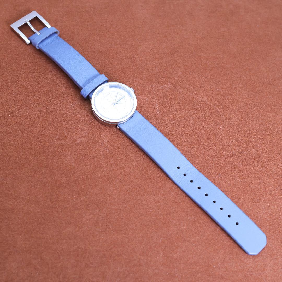 稼働 TORY BURCH 腕時計 ラウンド カーフレザー ロゴ文字盤 1908