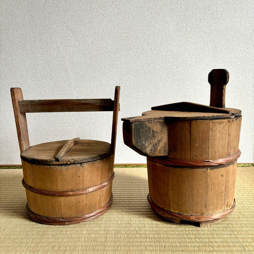 chada様　2点まとめて　古い桶
