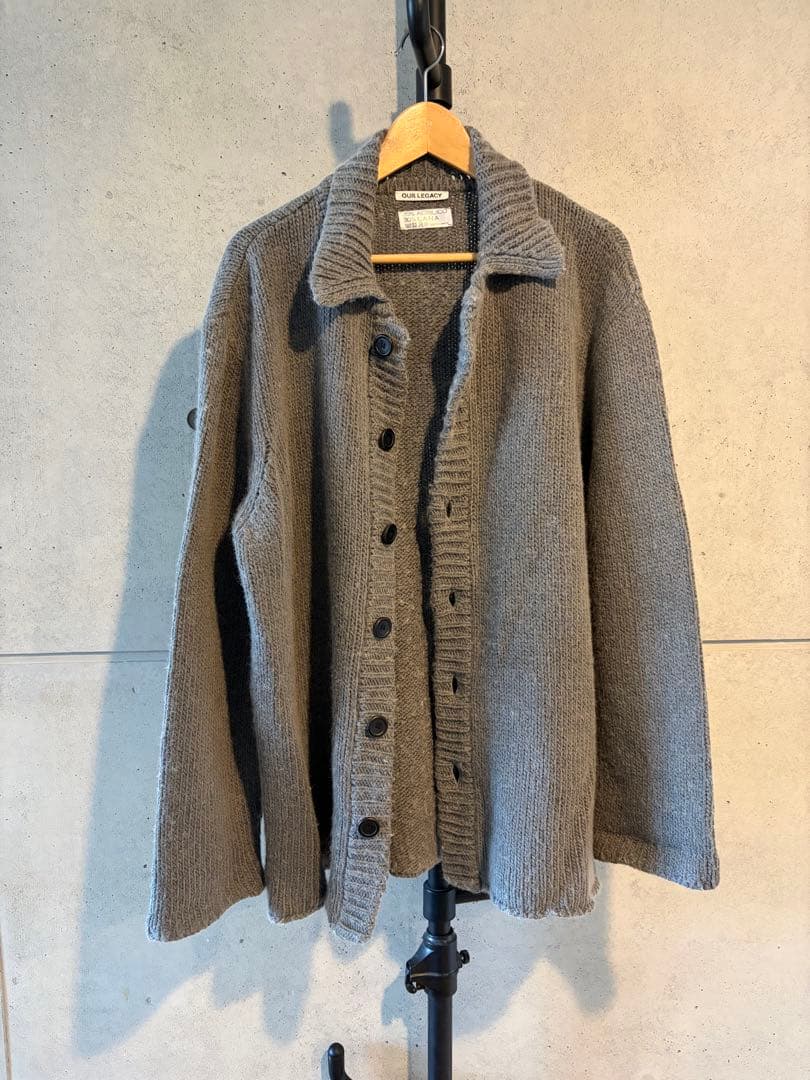 OUR LEGACY グレー ニット カーディガン