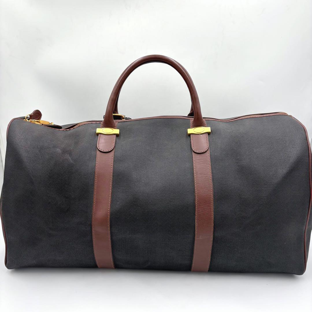 dunhill ダンヒル PVC×レザー ボストンバッグ トラベルバッグ 大容量
