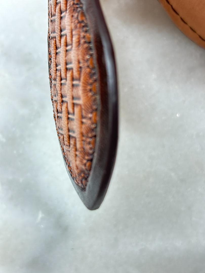 レザーカービング バスケット柄 ビリヤード用チョークケース＆ホルダー マグネット