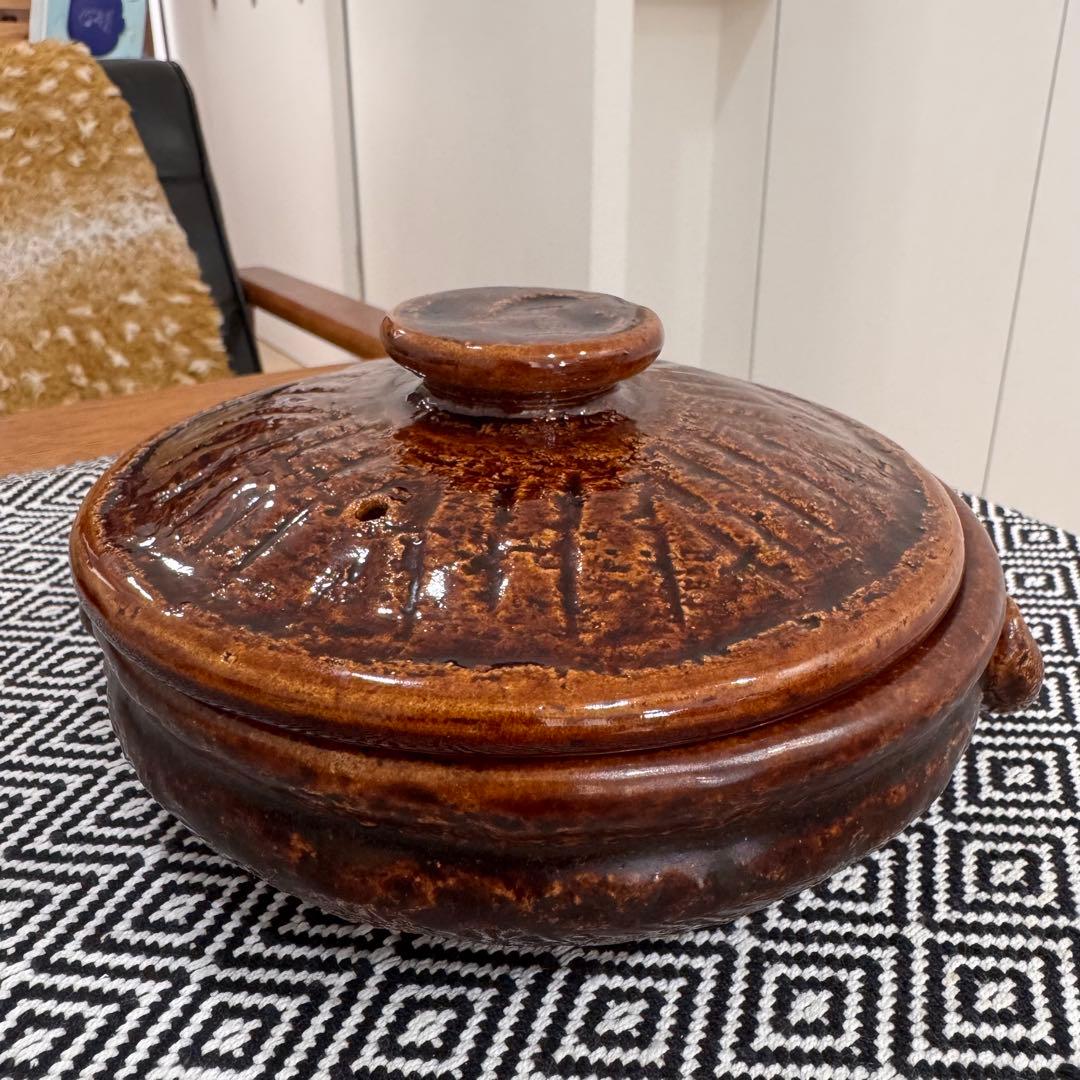✴︎ 雲井窯 ✴︎ 土鍋 中川一辺陶 一人鍋 飴釉 美品