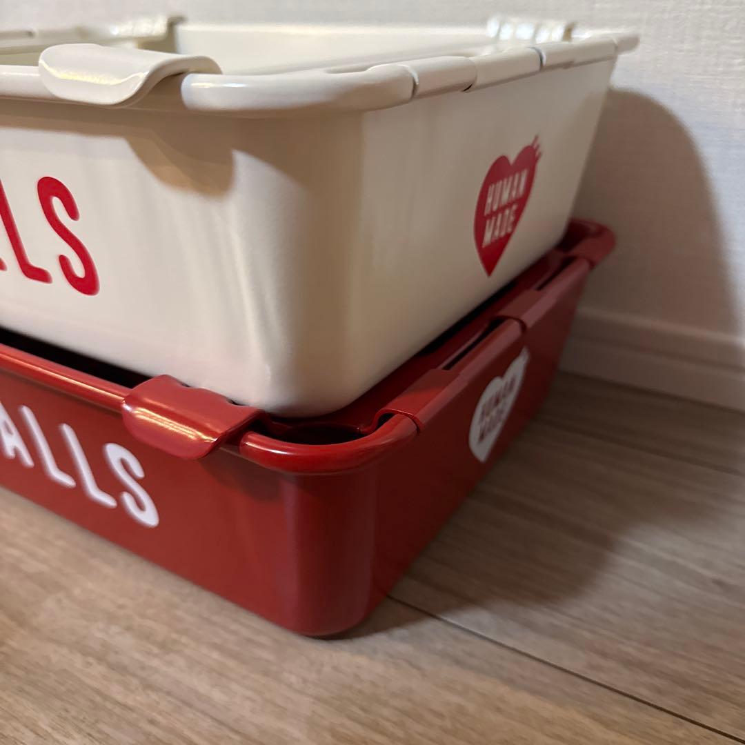家具・インテリア HUMAN MADE STACKING BOX white red set