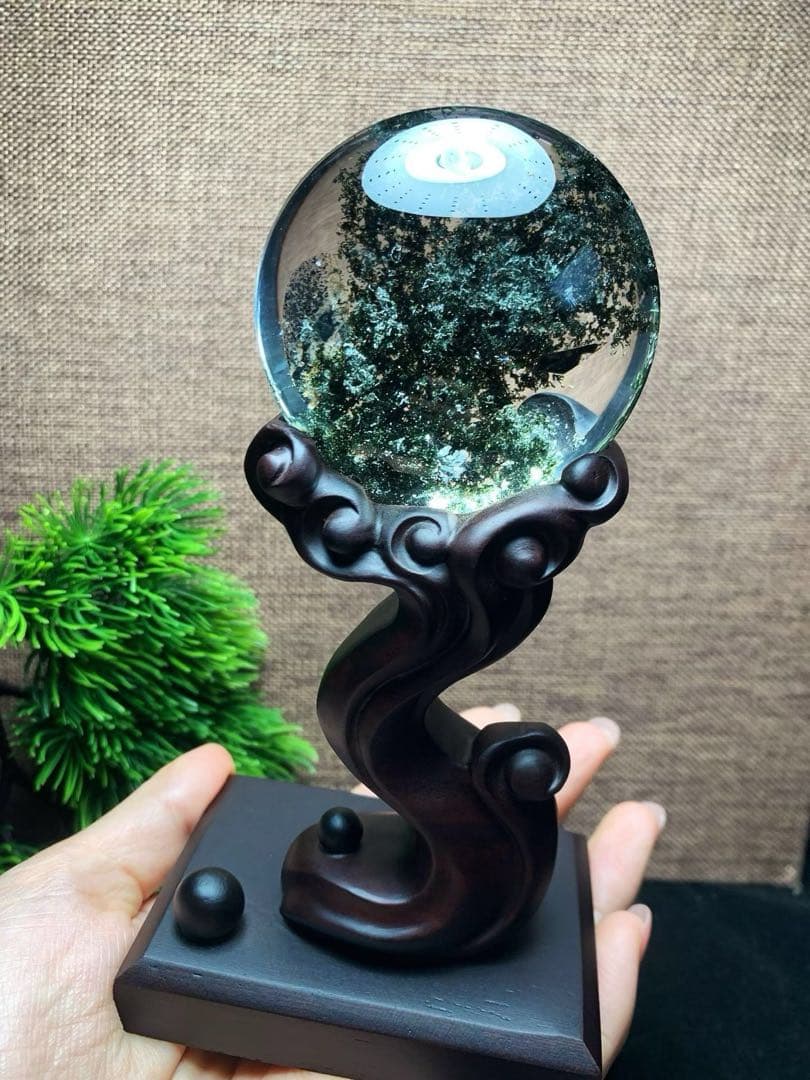 ⭐︎【極上品】天然 グリーン ガーデン クォーツ 置物 149g