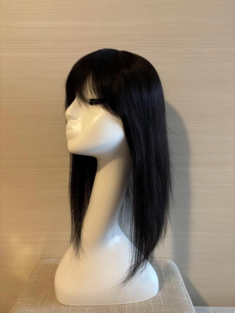 人毛100%　レミー　部分ウイッグ　人工頭皮　ロング　つむじ　分け目　カバー