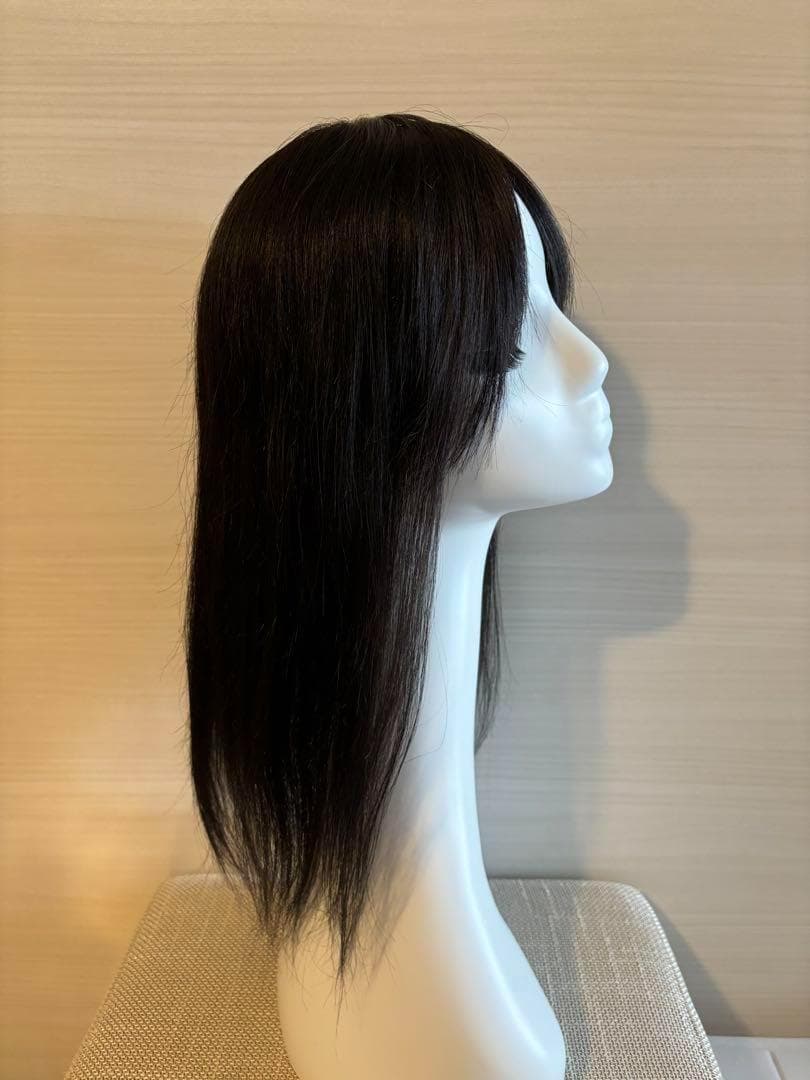 人毛100%　レミー　部分ウイッグ　人工頭皮　ロング　つむじ　分け目　カバー