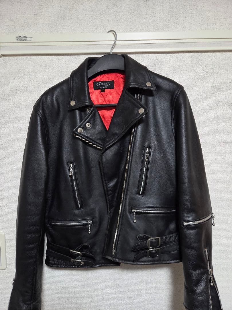 Horn Works ダブルライダースジャケット　ロンジャン