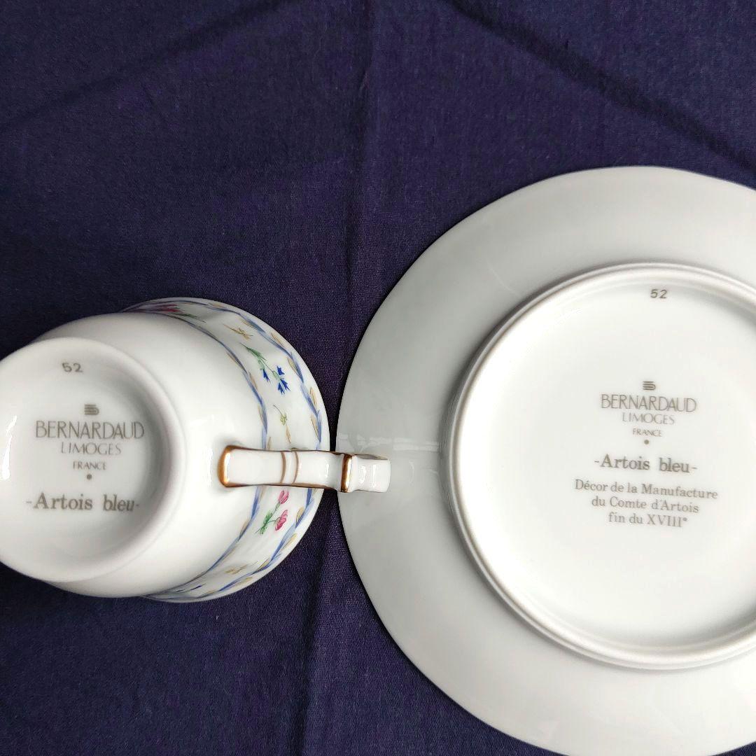 廃盤希少リモージュベルナルド窯アルトワブルーポット&デミタスカップ&ソーサ6客