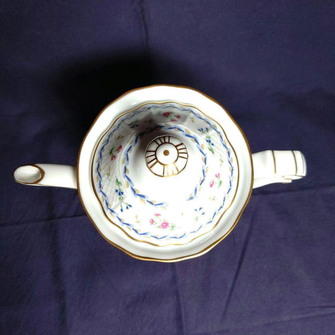 廃盤希少リモージュベルナルド窯アルトワブルーポット&デミタスカップ&ソーサ6客