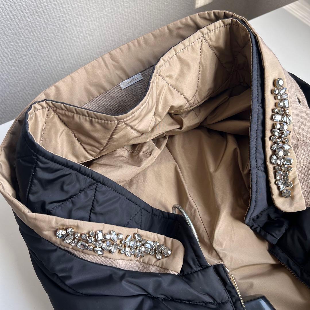 綺麗‼️リバーシブル✨ビジュー ロゴプレート✨ロングジレ マックスマーラキューブ