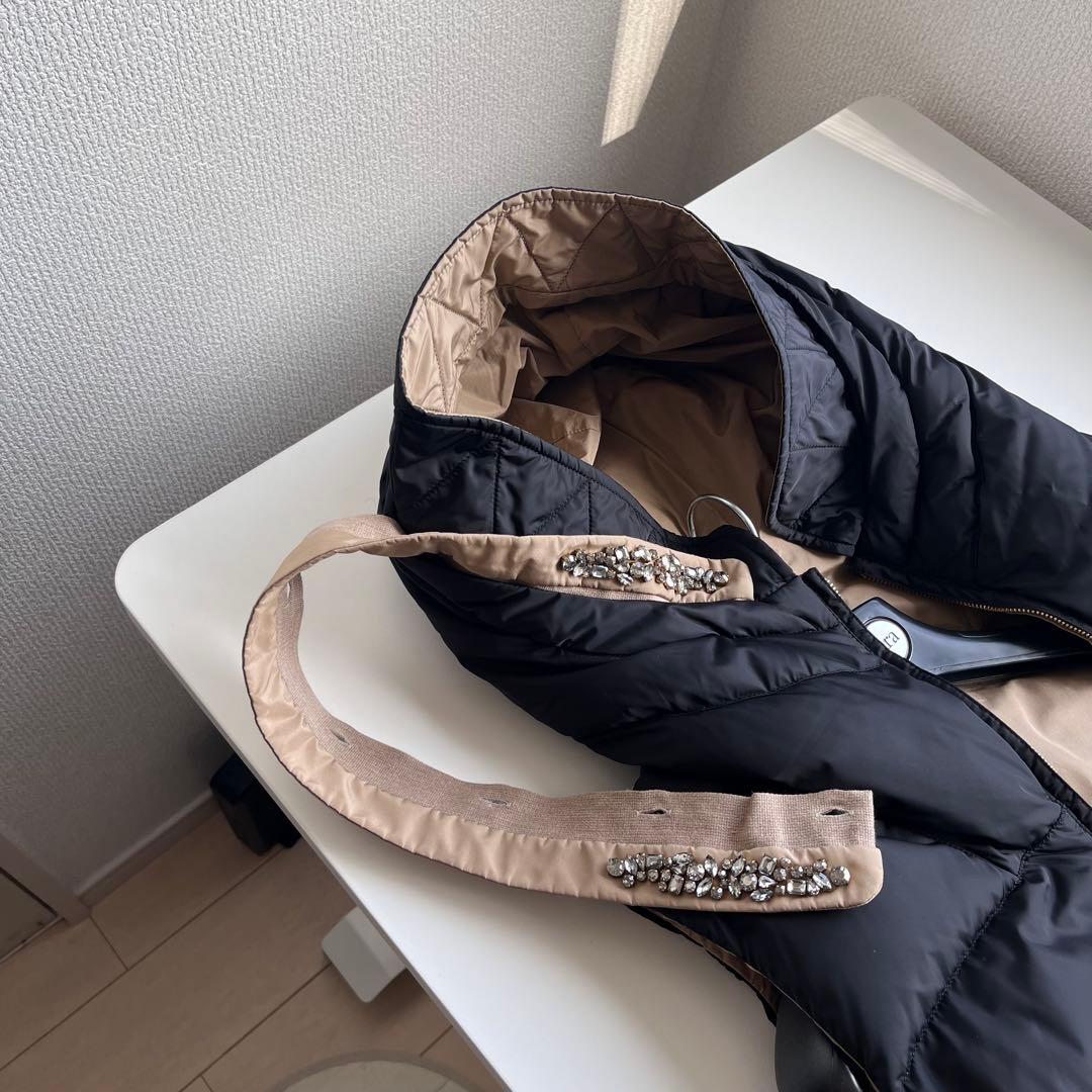 綺麗‼️リバーシブル✨ビジュー ロゴプレート✨ロングジレ マックスマーラキューブ