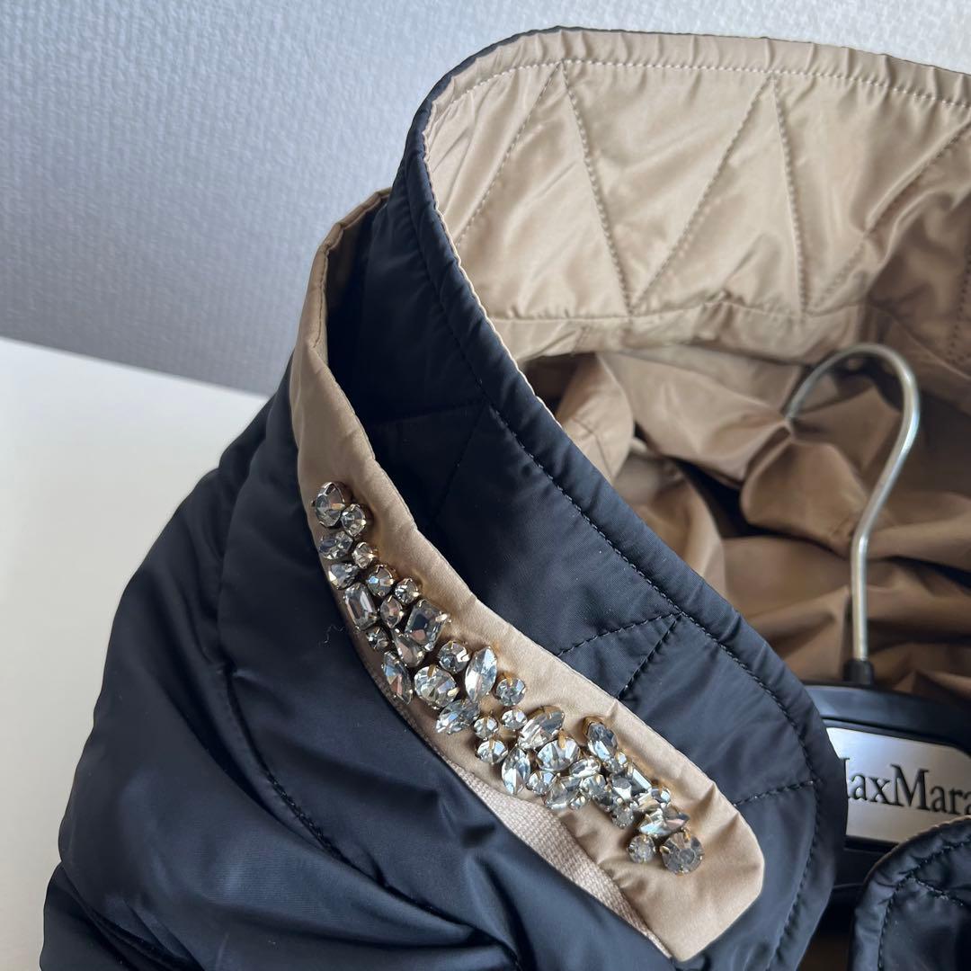 綺麗‼️リバーシブル✨ビジュー ロゴプレート✨ロングジレ マックスマーラキューブ