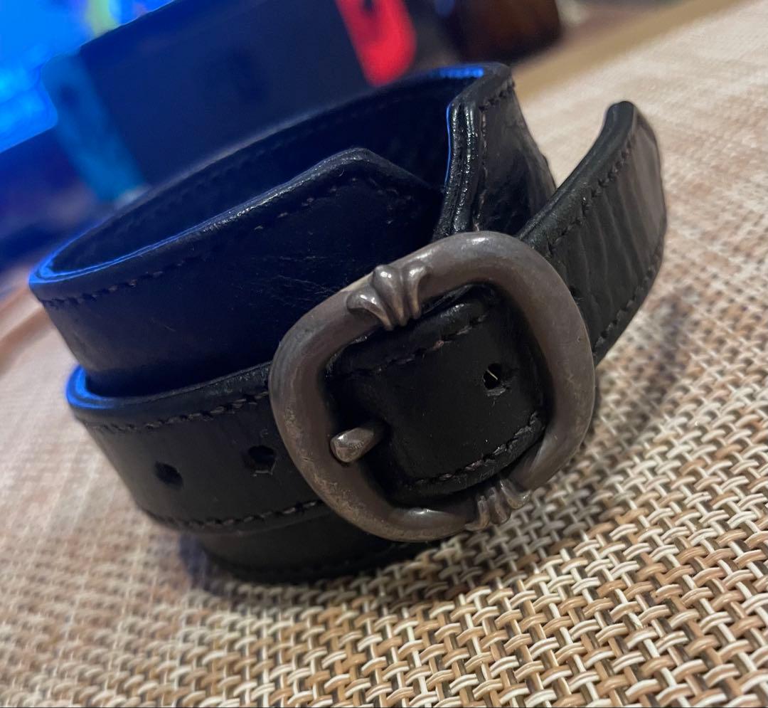 【付属品無】クロムハーツ R&R ガンスリンガーレザーブレスレット