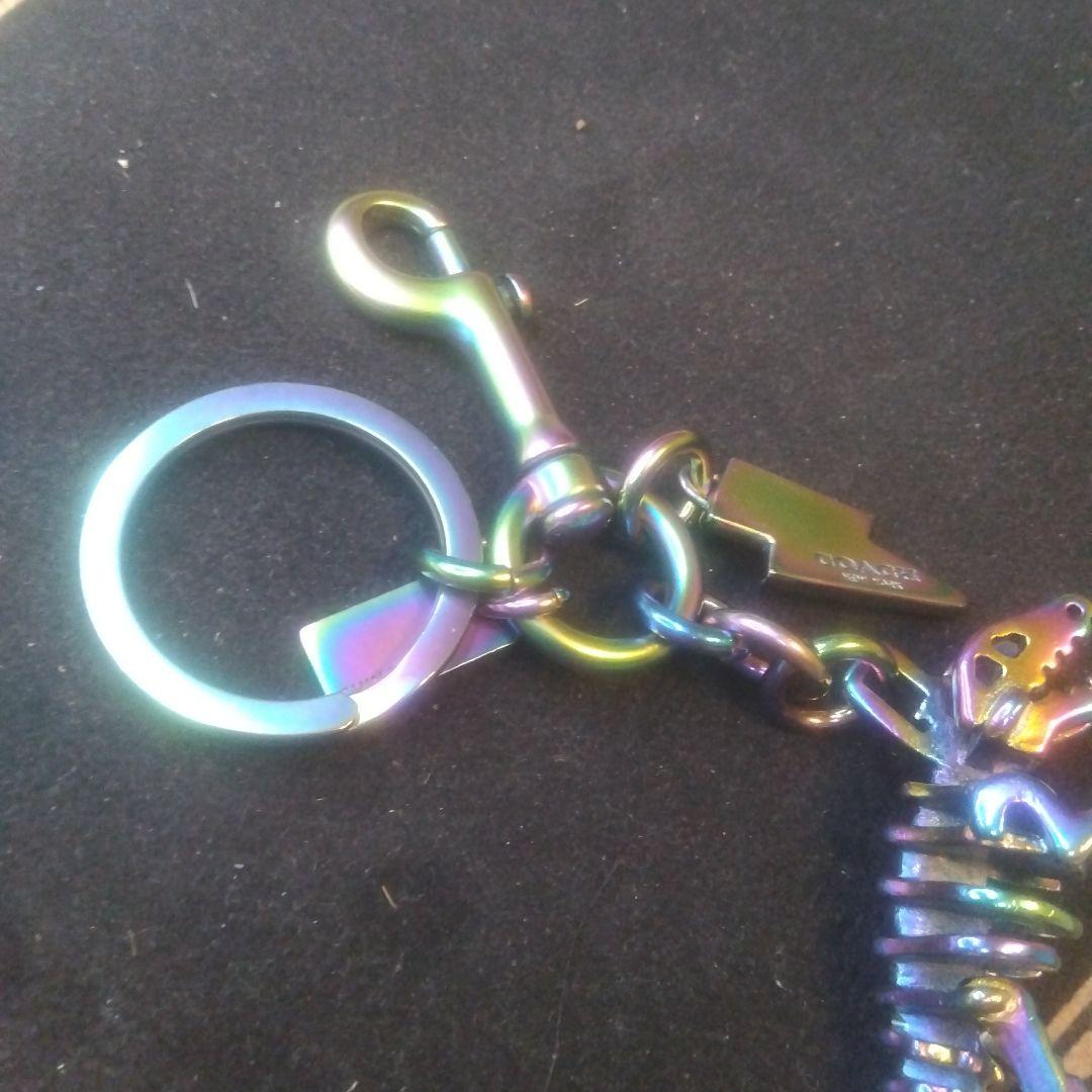 コーチ　レインボーメタリック　レキシー　立体　キーホルダー【美品、希少？】