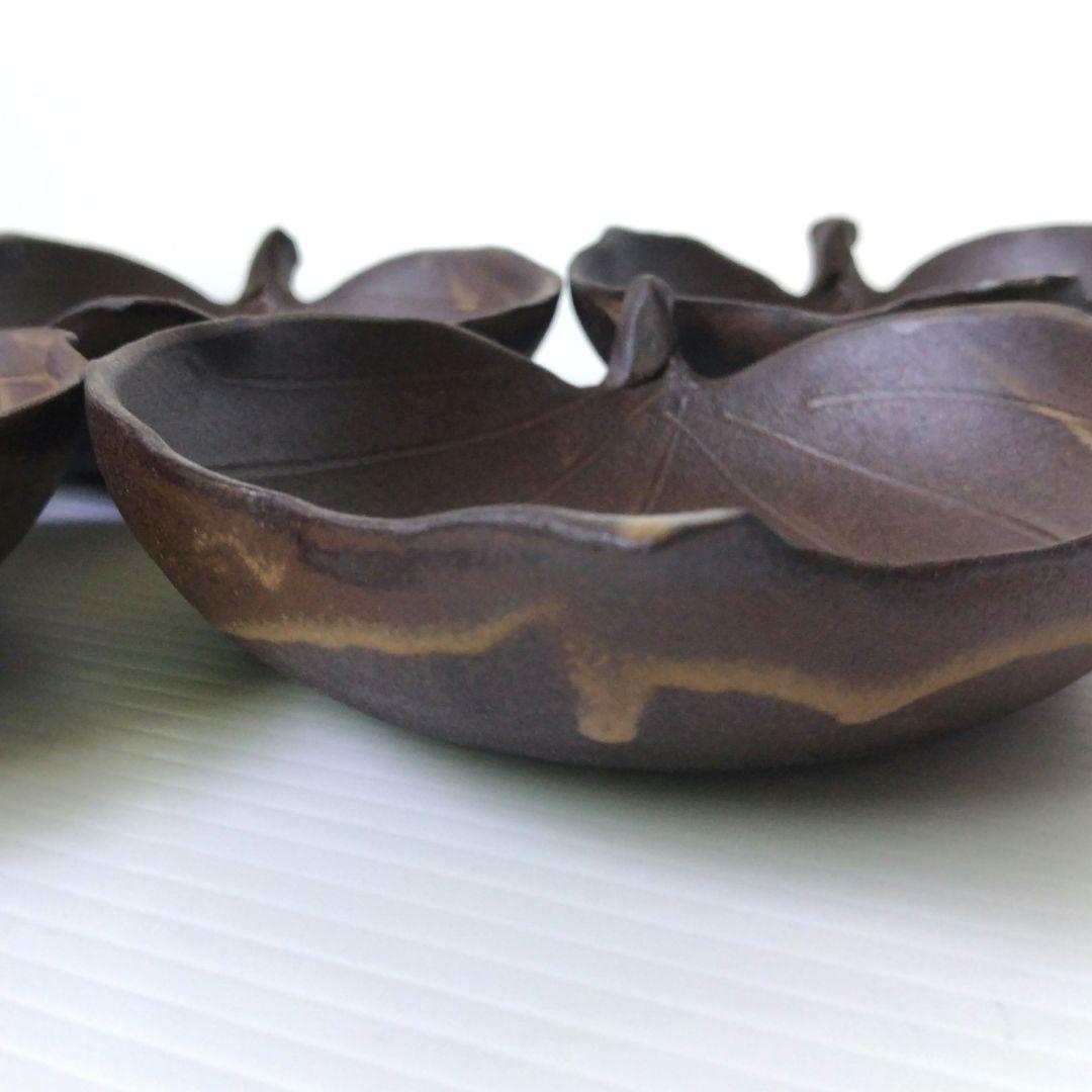 田中恒子 TSUNE ツネ 葉皿 葉型 木の葉 小皿 中皿 小鉢 和食器 5客揃