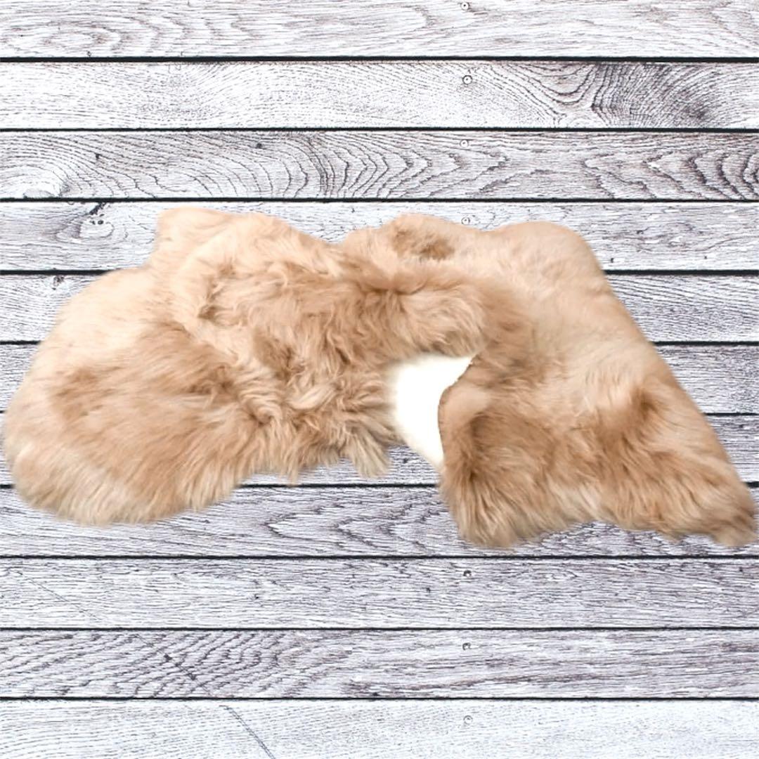 未使用　丸八真綿　ムートンラグ　ブラウン　120cm　1.5匹　新品　ファー