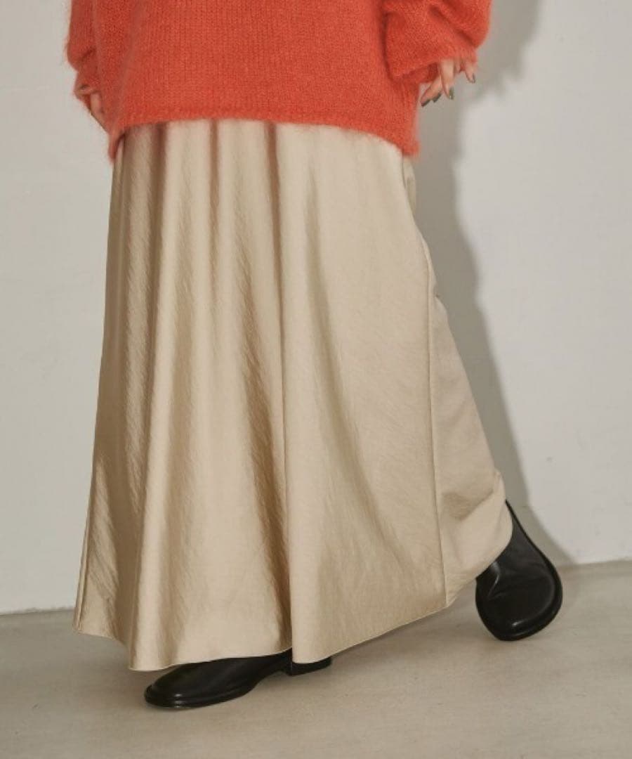 【美品】TODAYFUL トゥデイフル サテンペンシルスカート アイボリー ３８