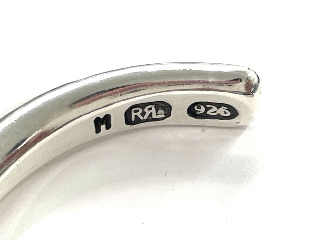 RRL Hammered Sterling Silver Cuff バングル　M