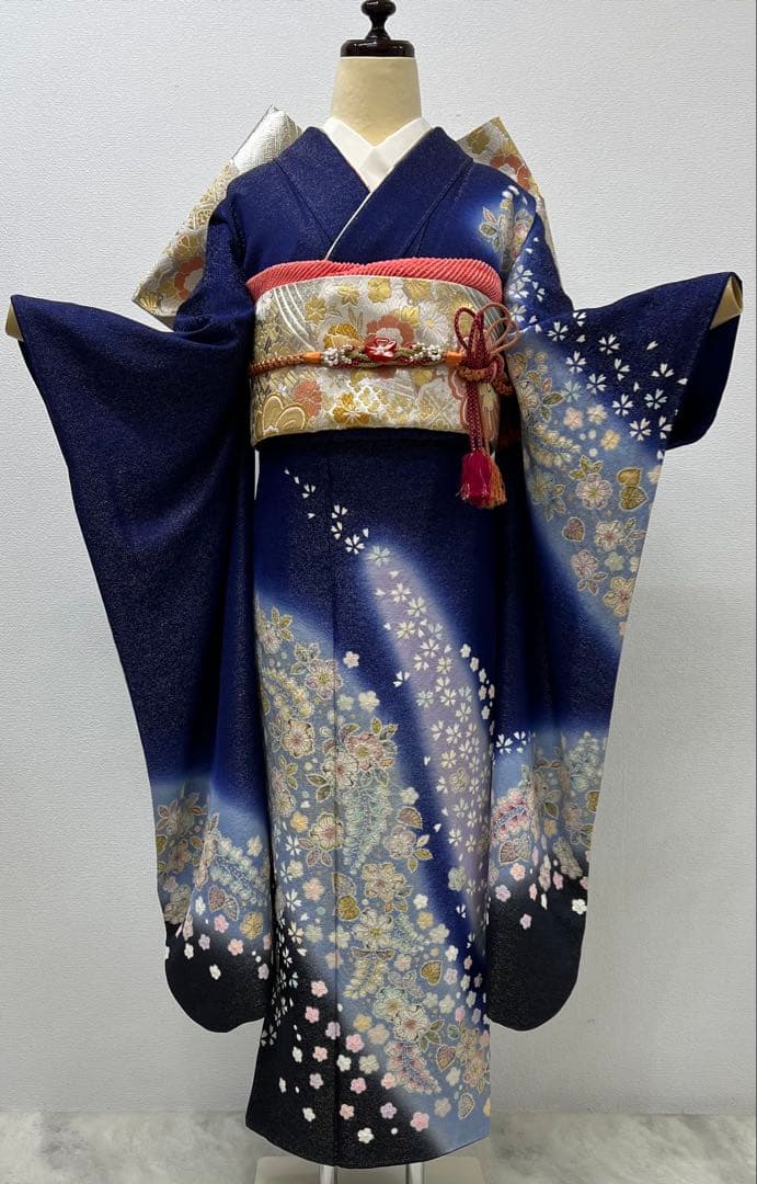振り袖　フルセット　翠山工房　別誂長襦袢　落款　辻ヶ花　金通し　金彩加工　705