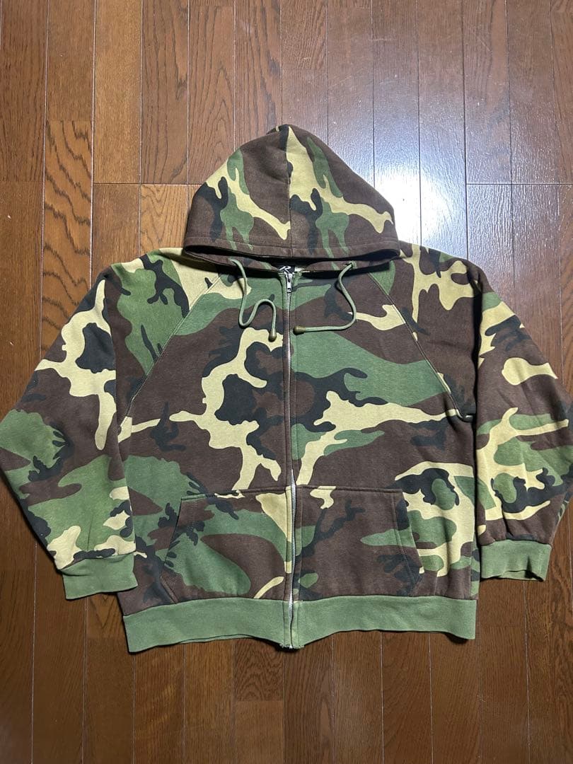 ロスコ　rothco ジップパーカー　裏サーマル　迷彩