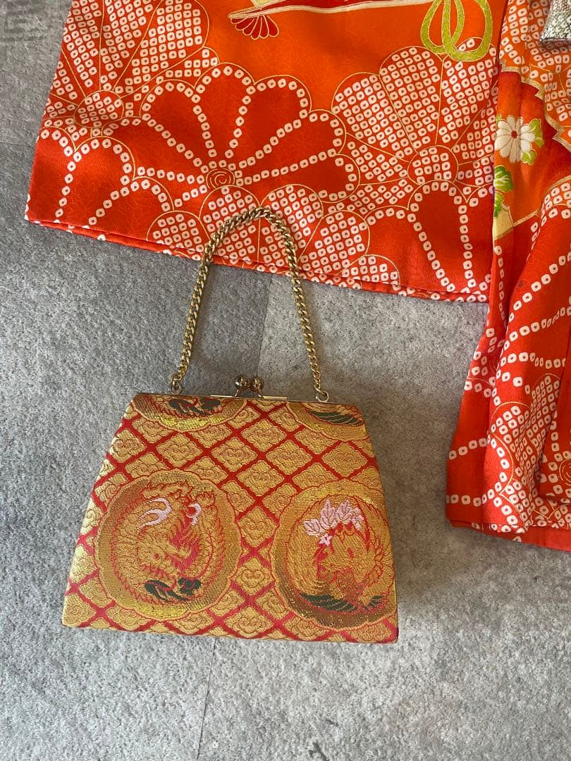 七五三　3歳　セット女児着物女の子アンティーク帯揚げ帯締めしごき