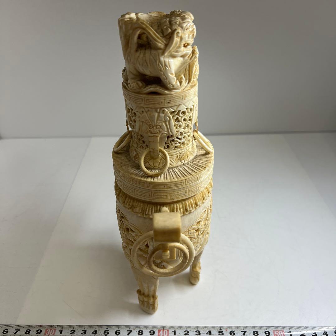 極上　香炉　649g 高さ25㎝　東な8-0201①