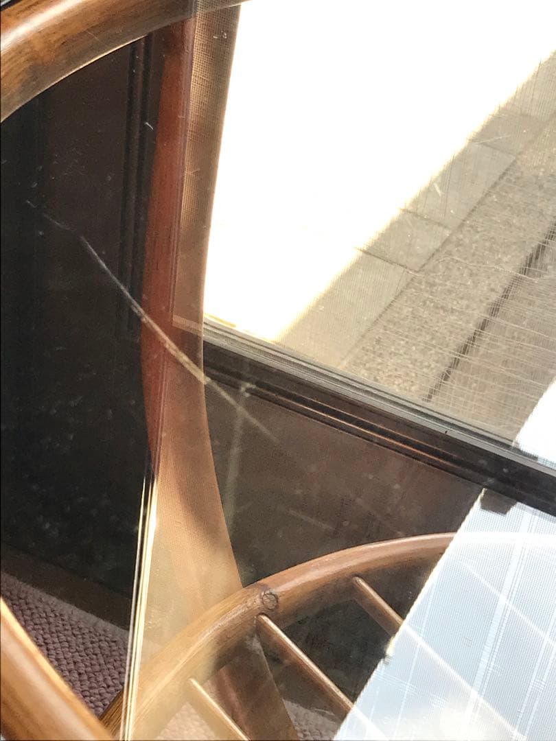 ラタン 天板ガラステーブル 古家具 センターテーブル 台湾製 ヴィンテージ