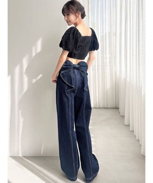 新品未使用⭐RESEXXY バックリボンデニムパンツ M