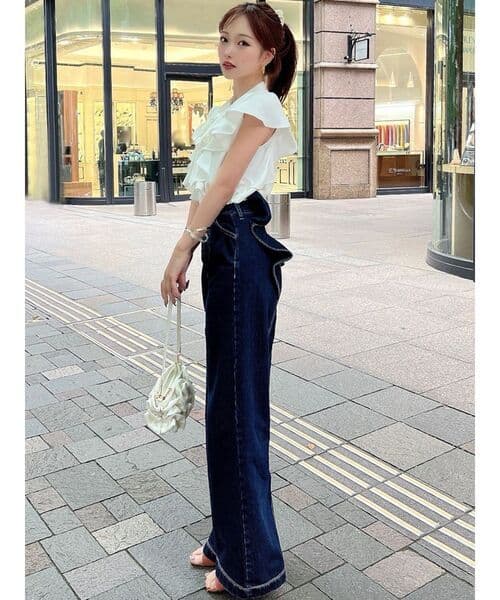 新品未使用⭐RESEXXY バックリボンデニムパンツ M