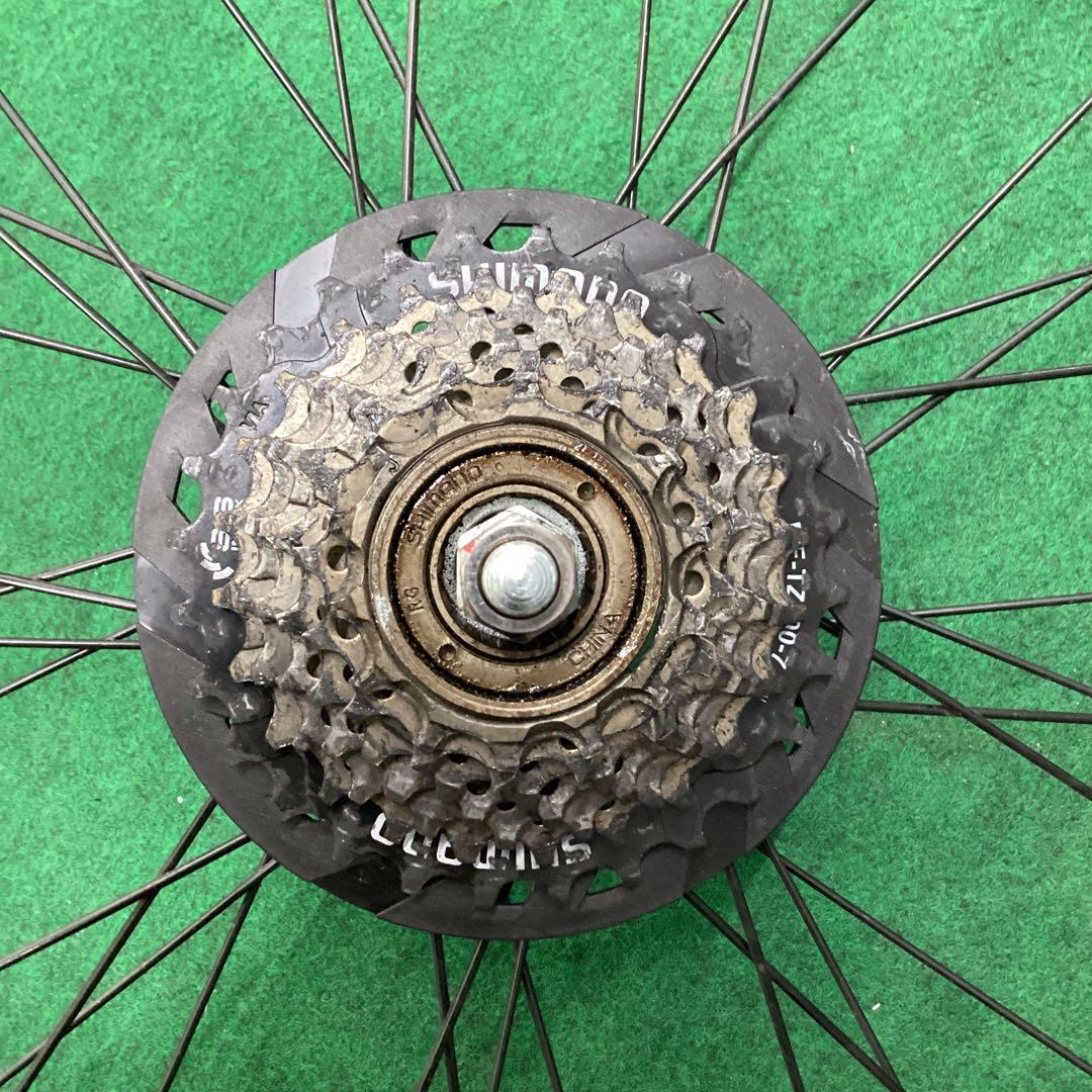 後輪 700x25C タイヤ付 後ホイール 自転車　クイックリリース　外装7段