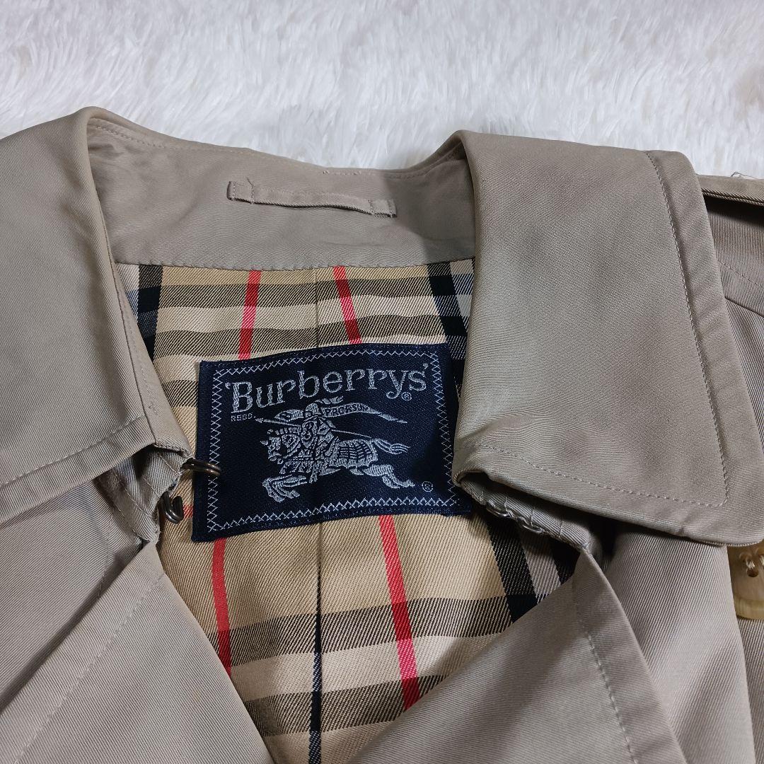 バーバリーズ　トレンチコート　メンズ　ライトグリーン　ノバチェック