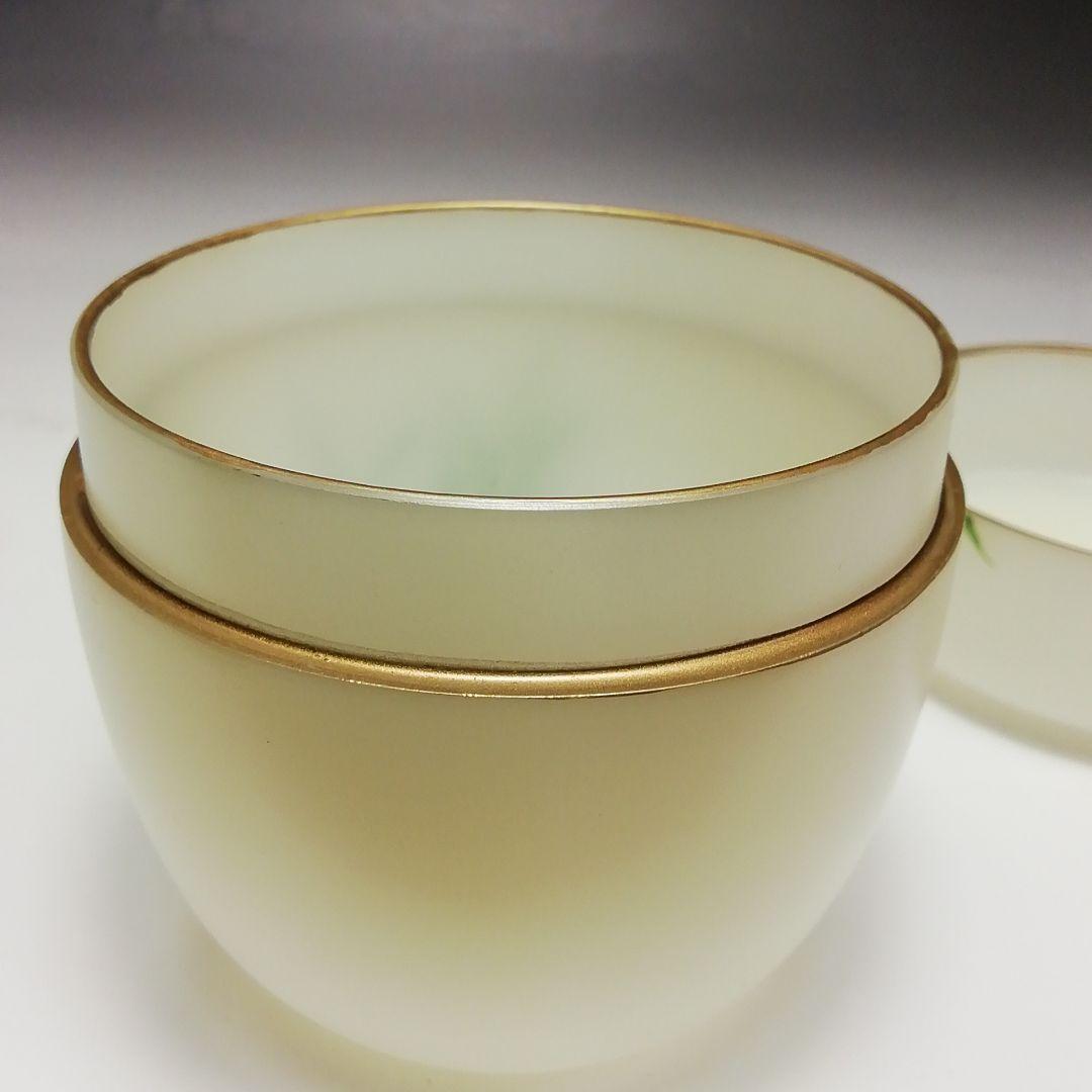 Ｓ６２６　棗　『白透中棗　葦に流水』『樹脂製』『中村口香鳳作』　共箱　茶道具