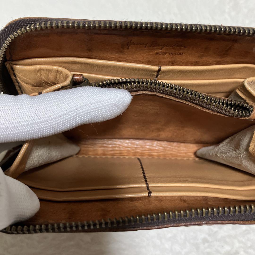 エンリーベグリン　財布　ラウンドジップ　クロコ型押し　希少　オミノ　廃盤　激レア