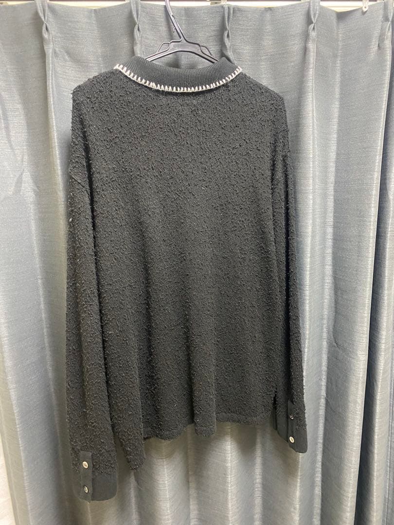 UNTORN ブラック カーディガン ボタンアップ