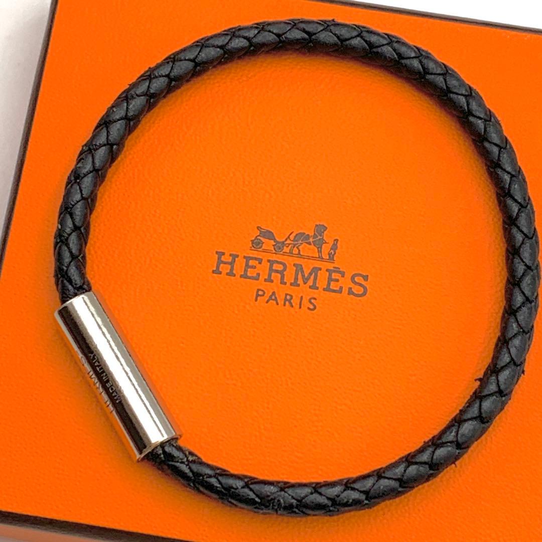 HERMES エルメス ゴリアテ ブラックコード シルバー金具　箱付き