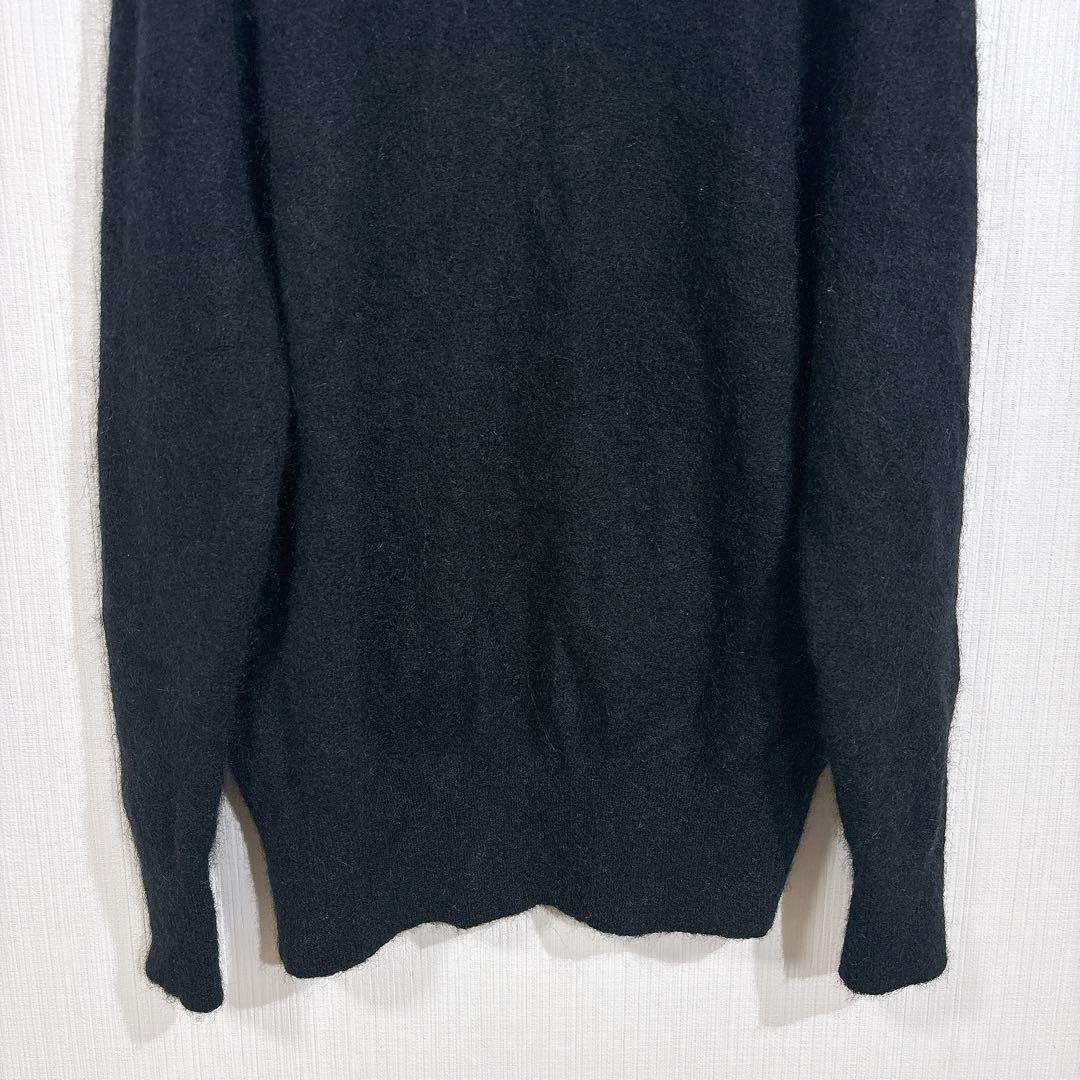 sandro サンドロ　アルパカ　シャギー　ニット　レースカラー　ブラック