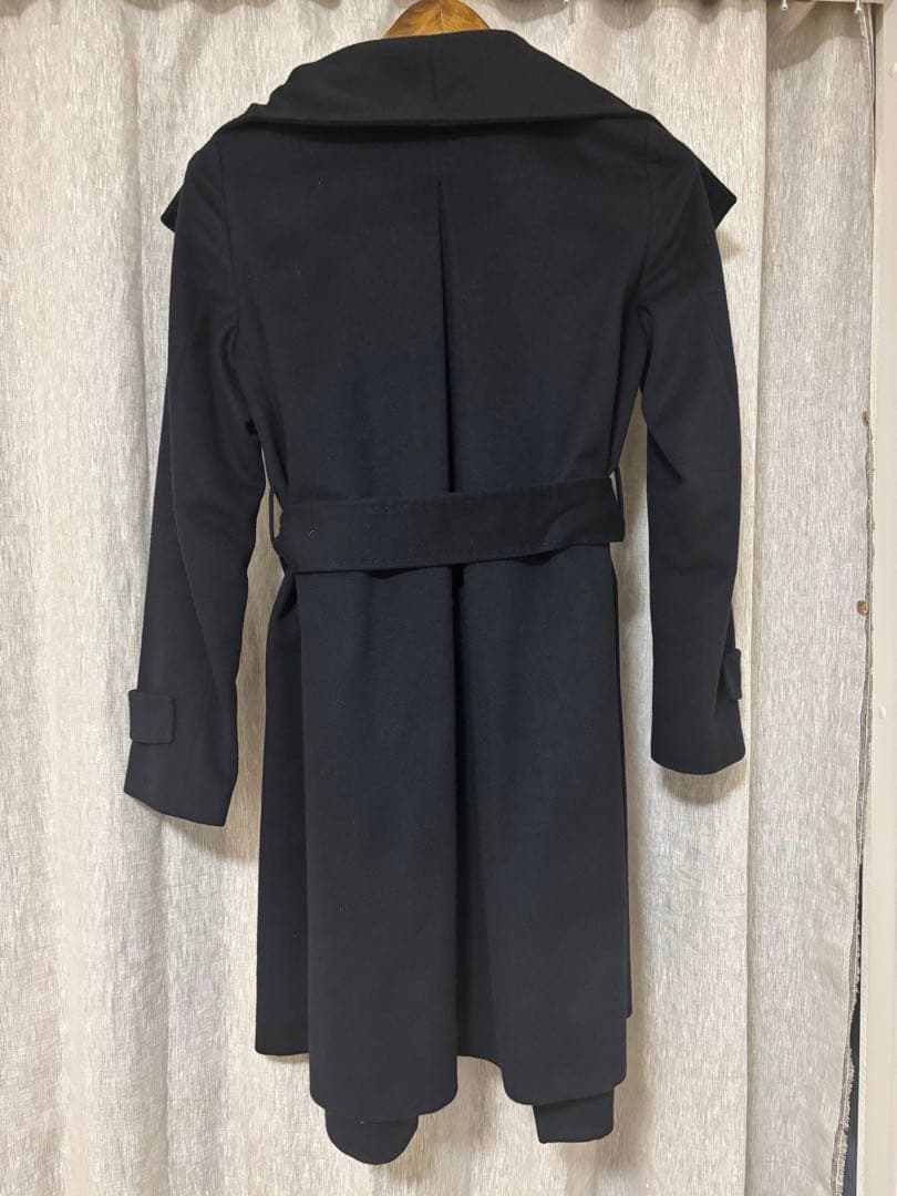 極美品 ボールジィ×ブレスキ社 ピュアカシミヤ100 ベルテッドコート 38