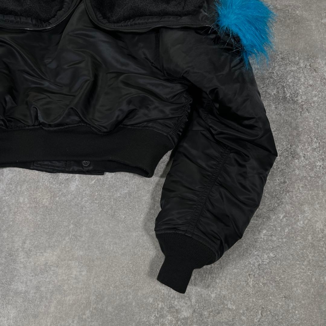 アルファ X-girl フライトジャケット　N-2B ショート丈 S ブラック