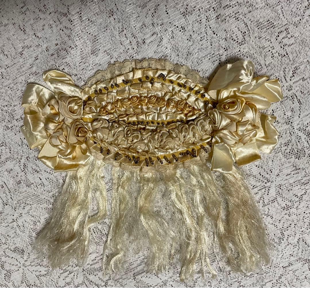 豪華なドレス　ジュモー　アンティーク　ビスクドール用