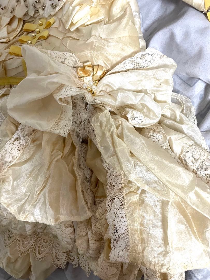 豪華なドレス　ジュモー　アンティーク　ビスクドール用