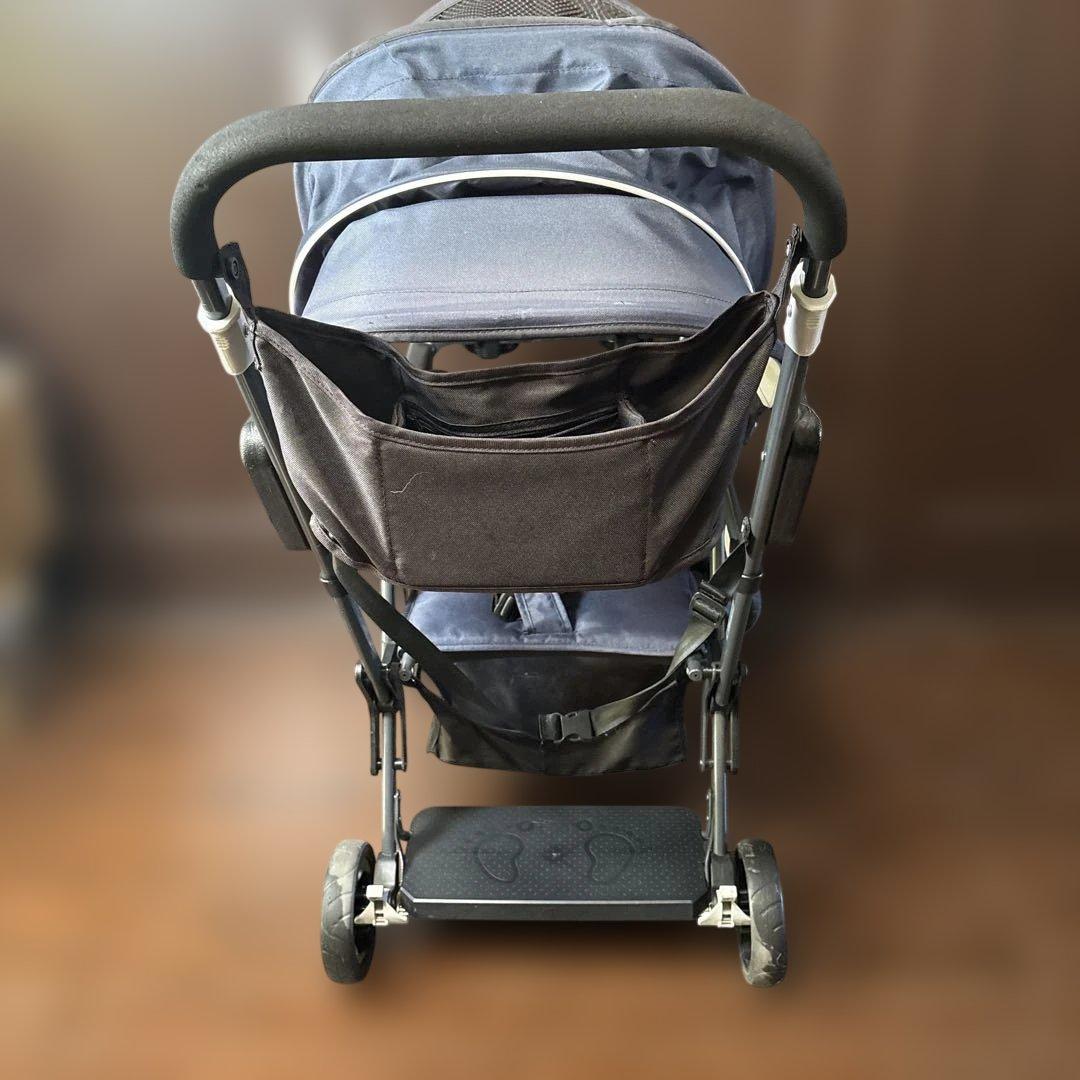 【良品】KATOJI 二人でゴー　2人乗りベビーカー　カトージ　ネイビー　軽量