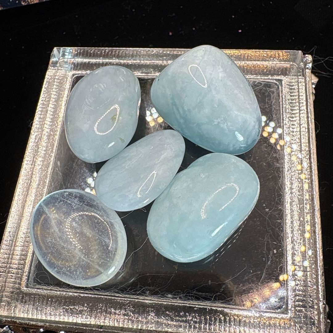 yossy-nk.様 アクアマリンタンブル5個セットNo.1676